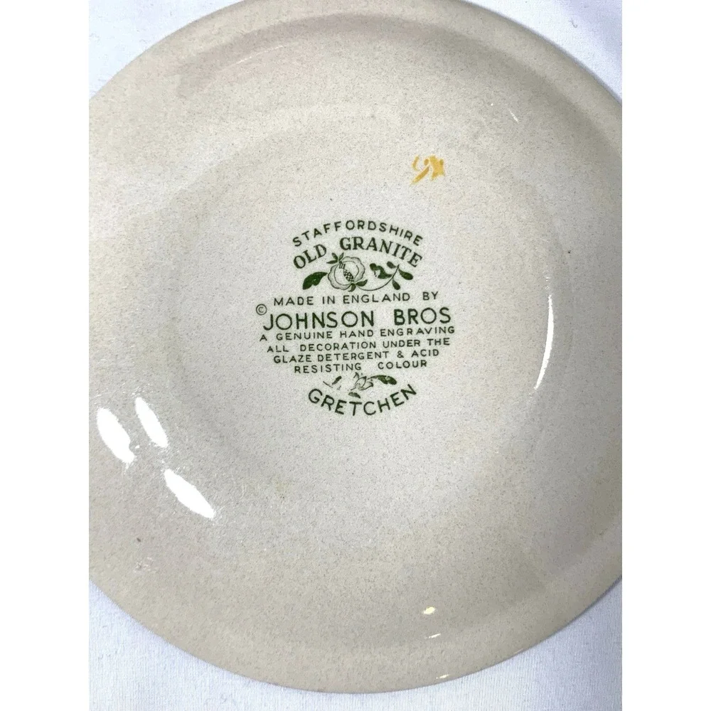 Johnson Brothers Plates Gretchen Staffordshire Old Granite 2 Dinner‎ + 1 Bread